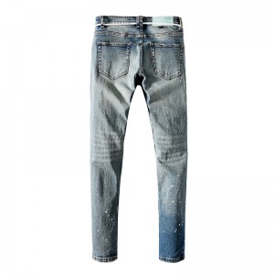 2021 summer jeans men’s casual drawstring all-match trousers self-cultivation feet men’s jeans