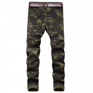 Men’s stretch camouflage locomotive casual trousers Slim-fit multi-pocket men’s trousers