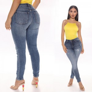 Factory making China Women Sexy Tight Fashion Women Pants High Waist Hip Lift Slim Fit Stretch Skinny Trousers Denim Women Jeans