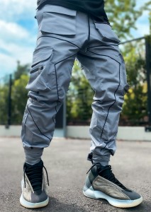 ODM Factory China Fashion Black Stretch Skinny Ripped Distressed Hole Biker Jeans Men