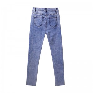 Discount wholesale China Women Skinny Cotton Elastane Loose Denim Pants Trousers Denim Jeans