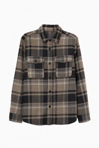 Factory Customized Large Size High Quality Twill Collar Shirt Style Jacket Flannel Plaid Long Sleeve Men Shirts