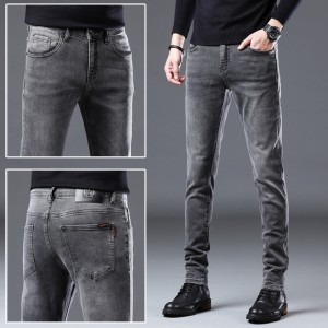 Autumn jeans men 2022 Korean stretch straight leg slim pants Spring and autumn men’s casual pants