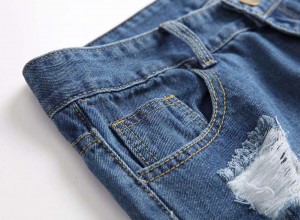 Light blue skinny ripped men’s jeans factory price