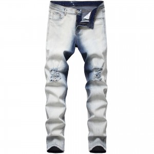 OEM/ODM Supplier White Ripped Jeans Womens High Waisted - 2022 new spring men’s jeans ripped men’s trousers jeans men’s gradient – Yulin