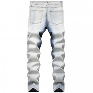 2022 new spring men’s jeans ripped men’s trousers jeans men’s gradient