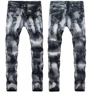 Fashion street off-white skinny men’s jeans high quality wholesale price
