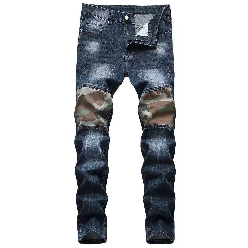 Hot New Products Jeans For Men - Fashion splicing patch casual men’s jeans wholesale price – Yulin
