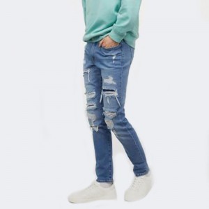 Wholesale OEM China Men′ S Fshion Skinny Jeans with Spandex Blue Jeans