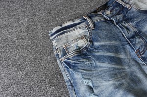 Dongke NEW custom destroyed denim Jeans ripped skinny men jeans