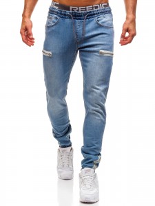 High reputation Vintage Fit Jeans Womens - Light blue men’s jeans slim personality design wholesale jeans – Yulin