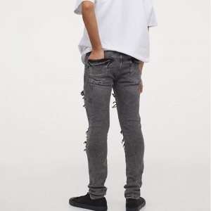 OEM/ODM China Enerup OEM/ODM Fashion Hombre Mujer Multi Pocket Casual Pencil Cotton Straight-leg Men’s Trousers Pants Jeans