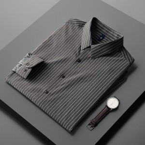 2022 Factory wholesale custom large size men’s business striped shirt