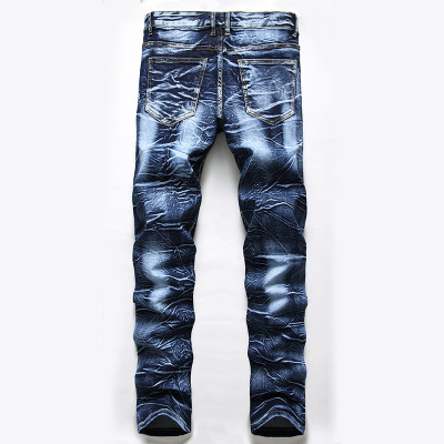 Short Lead Time for Ripped Hem Jeans Womens - Personality dyed men’s straight jeans fashion new style factory price – Yulin