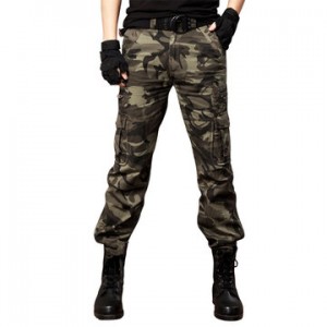 Street camouflage men’s overalls with loose fit feet