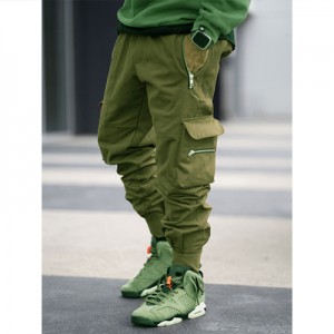 Street fashion leggings men’s three-color overalls loose style