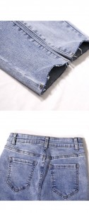 Factory best selling China Comfy Womens Summer Ripped Hole Denim Jeans Shorts Straight
