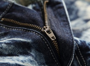 Men’s straight leg repair ripped jeans patch men’s trousers