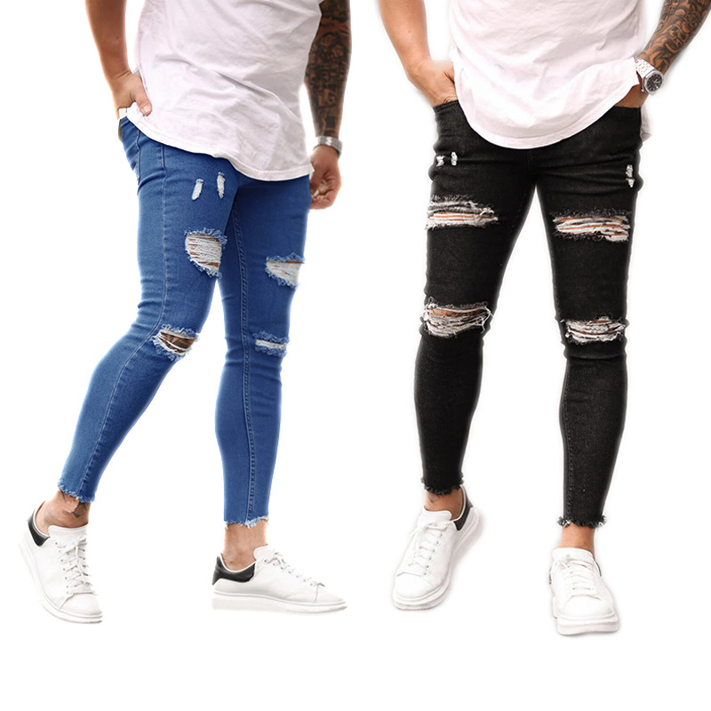Best quality Womens Black Coated Jeans - Men’s casual men’s ripped skinny skinny jeans men’s factory wholesale – Yulin