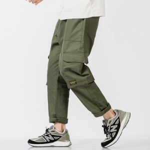 Street fashion overalls men’s multi-pocket casual overalls