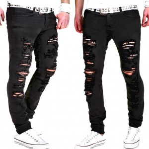 New cross-border exclusively for men in European and American ripped jeans