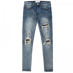 Fashion skinny men’s jeans casual ripped jeans
