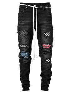 Ripped stitching men’s jeans factory price jeans manufacturer