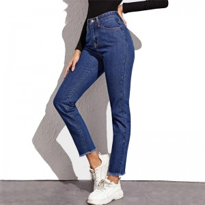 OEM/ODM Factory China Top Quality Denim Jean Trousers Women Jeans Garment Bulk Price Jean Trousers