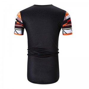 Men’s T-shirts with ethnic printing features, skin-friendly and soft