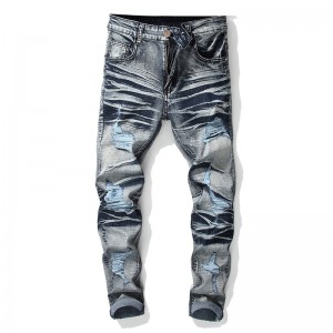 New Spring Men’s Personality Washed Jeans Factory Direct Wholesale Price