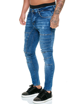 Chinese Professional Light Blue High Waisted Jeans - Blue and black optional men’s slim-fit jeans factory price – Yulin