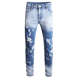 Special Price for High Rise Skinny Jeans Womens - Men’s jeans with holes in stock mid-waist trousers blue casual pants with small feet – Yulin