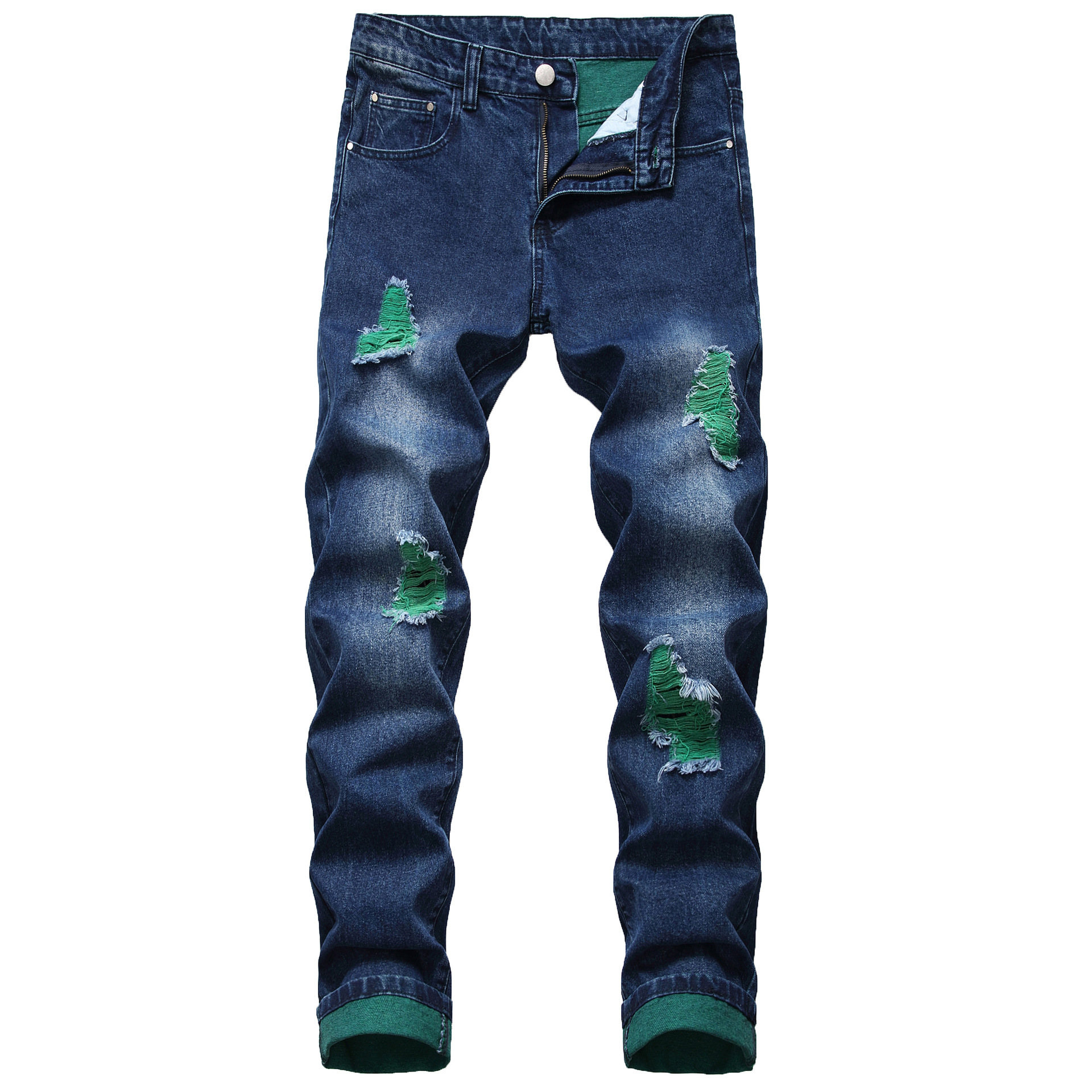 Manufacturing Companies for 501 Skinny  Jeans - men’s ripped jeans Amazon Europe and America color ripped men’s denim trousers – Yulin