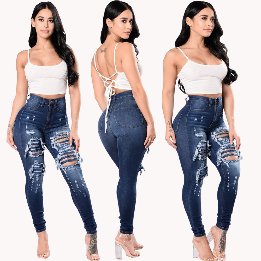 2021 Latest Design  High Waist Loose Jeans For Women - Ripped Ladies Jeans 2022 New Slim High Waist – Yulin