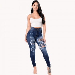 Ripped Ladies Jeans 2022 New Slim High Waist
