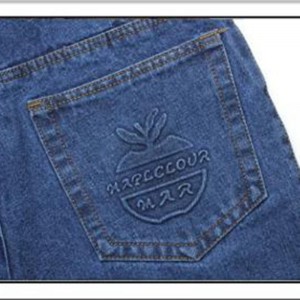 Manufacturing Companies for Hot Girls Style Wholesale OEM Jeans for Woman Blue & Purple Flash Lighting Pattern Design Digital Printing Denim Pants