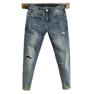 New Price Customized Broke Ripped Washed Fashion Denim Boyfriend Jeans For Man