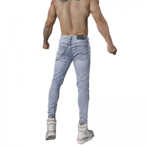 Hot sale China New Man Clothing Plain Mature Clean Jeans Man Clothing Nice Light Blue Color High Quality Top Sale Ripped Jeans Wholesale Jeans Men Jeans Slim Fit Jeans Man