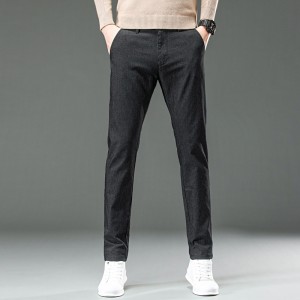 New men’s casual pants Korean version slim stretch small leg pants men’s fall straight leg youth pants