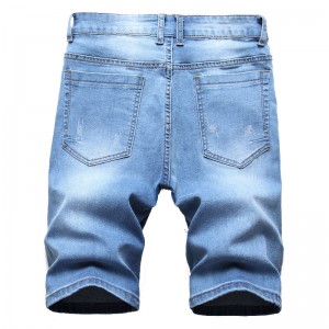 5 Years Exporter China New Summer Denim Cotton Shorts Stretch Casual Jeans Men′ S