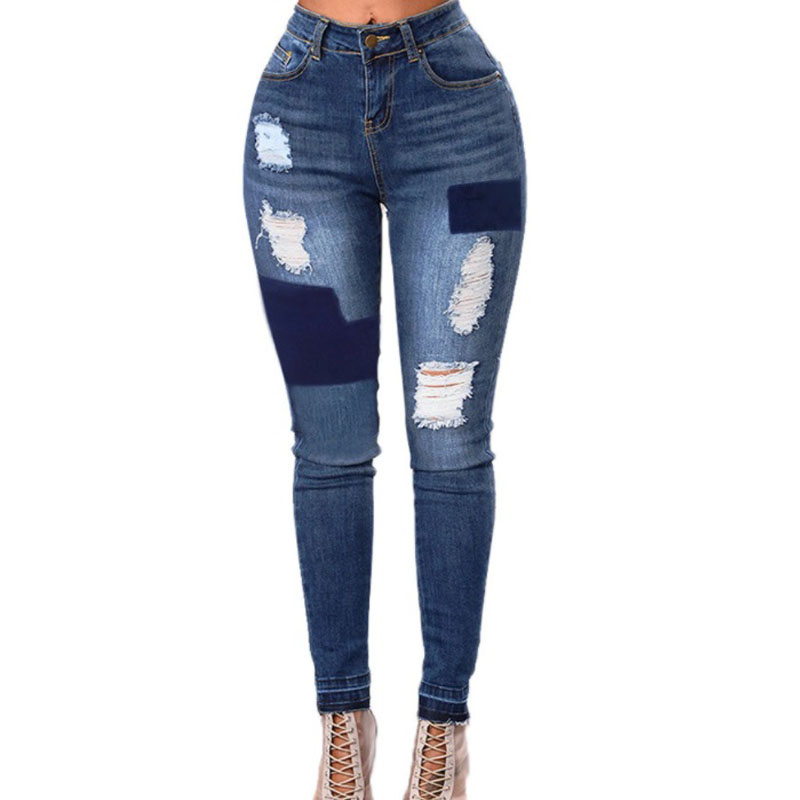 factory customized Stacked Ripped Jeans - High Stretch Waist Women Skinny Jeans – Yulin