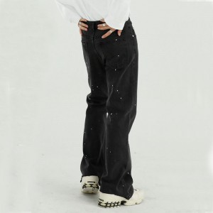 Good quality China Summer Loose Casual Kniited Satin Wide Leg Long Pants for Ladies