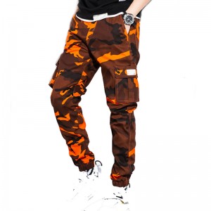Hot selling item high quality trousers with an elasticated waist comfortable camouflage men’s casual trousers