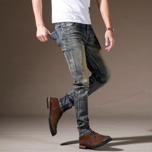 Men’s Jeans Water wash Distressed denim pants Casual long pant customized Straight jeans men