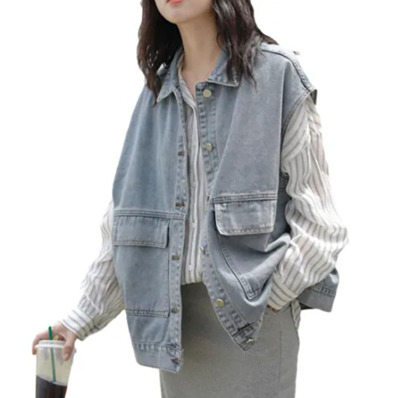 2021 High quality Woman Jacket - Vintage Denim Vest Classic Jean Button Down Jacket – Yulin