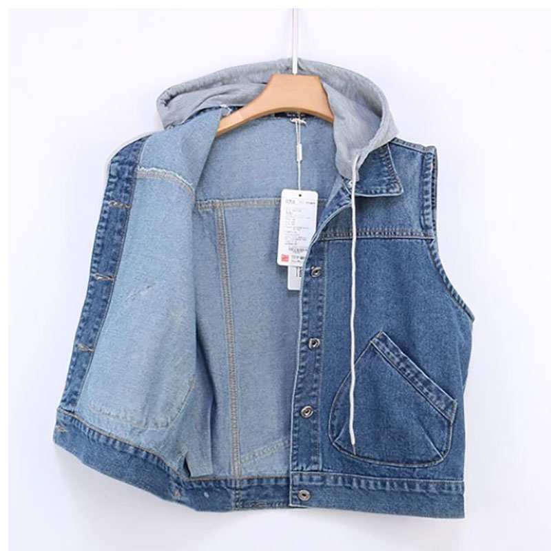 2021 High quality Woman Jacket - Women Denim Button Sleeveless Jean Vest Jacket – Yulin