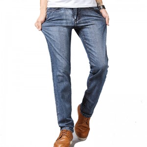 Factory Customized China Denim Trousers Zipper Pencil Pants for Jeans Men