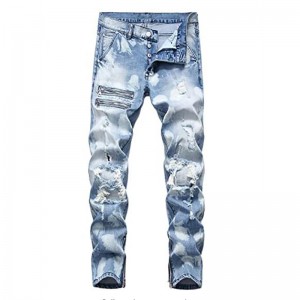 Big Discount China 2021fashion Clothing Men Jeans Gray Ash Color Skinny Fit Wholesale Man Jeans Moto Biker Jesns Man Stretch Denim High Quality Pockets Jeans Man