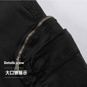 Custom trousers fashion high quality zipper pocket men’s cargo pants