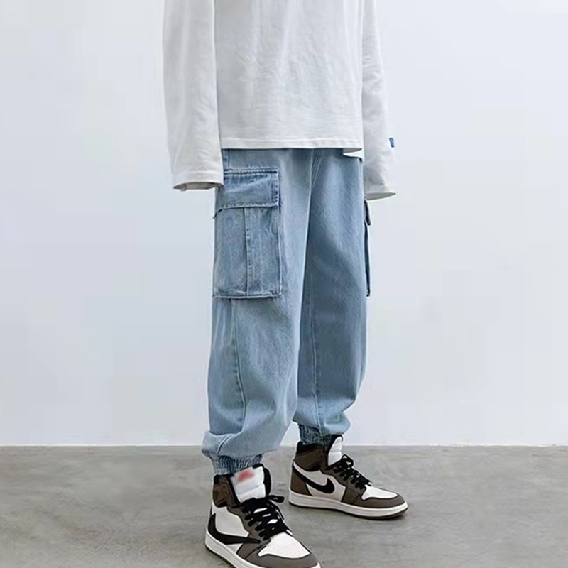 Cheap price High Waisted Carpenter Pants - Hip-Hop Elastic Waist Multi – Pocket Design Street Man’s Jeans – Yulin